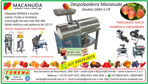 DESPOLPADEIRA PRA MANGA E OUTRAS FRUTAS MARCA MACANUDA