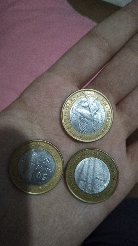 Moedas de 1real antigas